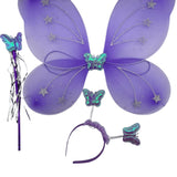 Lilac Butterfly 3-Piece Wing Wand Crown Set