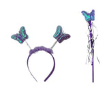 Lilac Butterfly 3-Piece Wing Wand Crown Set