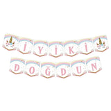 Pembe Unicorn Detaylı İyi ki Doğdun Banner