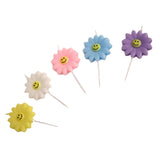 Çok Renkli  5'li Papatya Mum