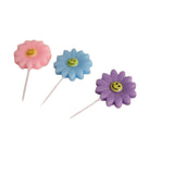 Çok Renkli  5'li Papatya Mum