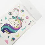 Çok Renkli Sevimli Unicorn Temalı Kız Çocuk Dövme