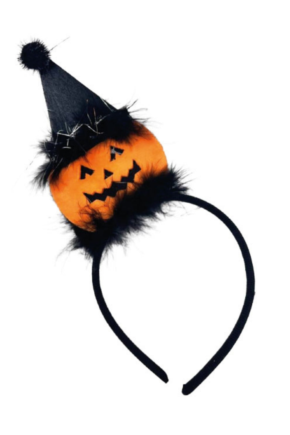 Turuncu Şapkalı Bal Kabağı Figürlü Halloween Kız Çocuk Taç