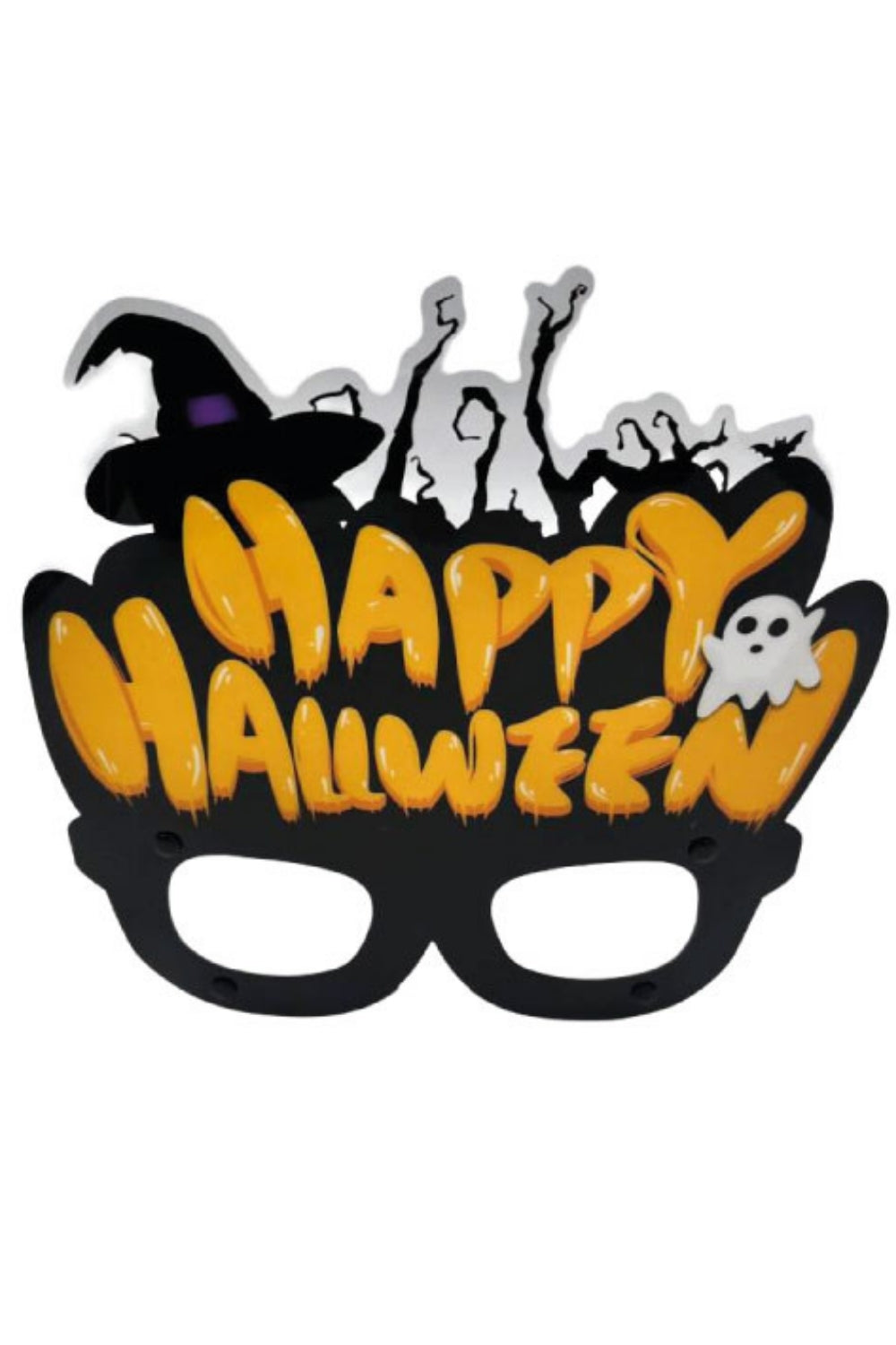 Turuncu Happy Halloween Yazılı Parti Gözlüğü