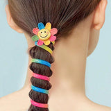 Çok Renkli  Papatya Figürlü Kız Çocuk Makarna Toka