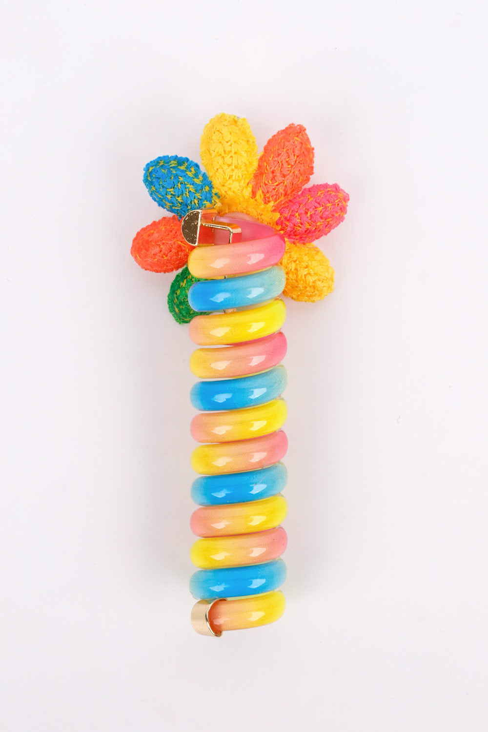 Çok Renkli  Papatya Figürlü Kız Çocuk Makarna Toka