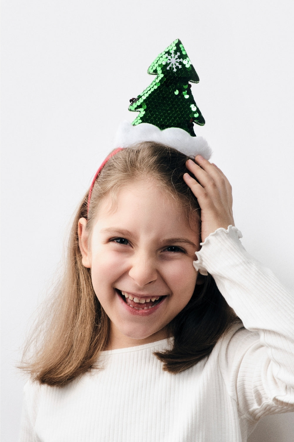 Yeşil Pullu Çam Ağacı Kız Çocuk Taç