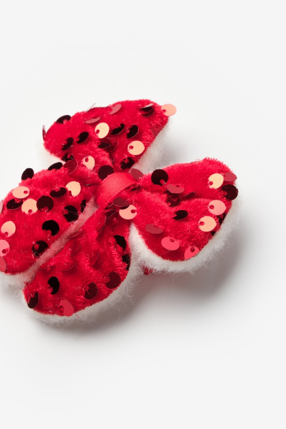 Kırmızı Pullu Fiyonk Kız Çocuk Klips Toka