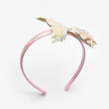 Beyaz  Payetli Deniz Kızı Figürlü Kız Çocuk Taç