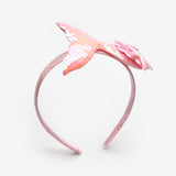 Pembe  Payetli Deniz Kızı Figürlü Kız Çocuk Taç