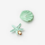 Mint  Deniz Kabuğu Yıldız Kız Çocuk İkili Toka Set