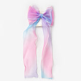 Lila  Sallantılı Kurdele Fiyonk Kız Çocuk Toka