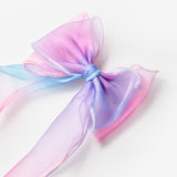 Lila  Sallantılı Kurdele Fiyonk Kız Çocuk Toka