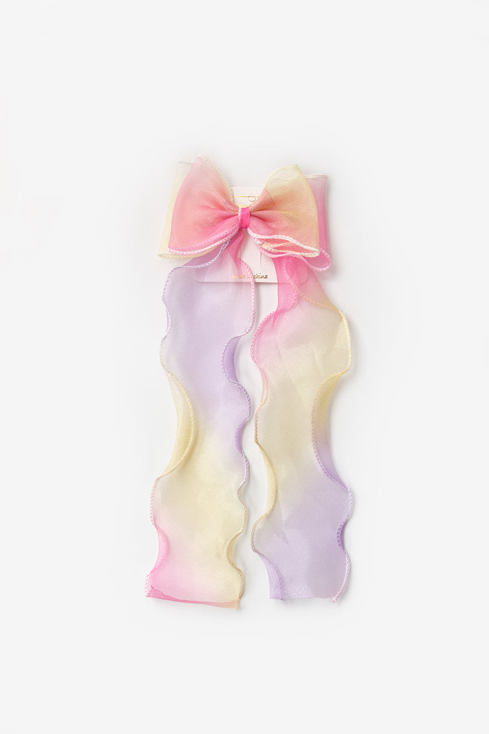 Sarı  Sallantılı Kurdele Fiyonk Kız Çocuk Toka