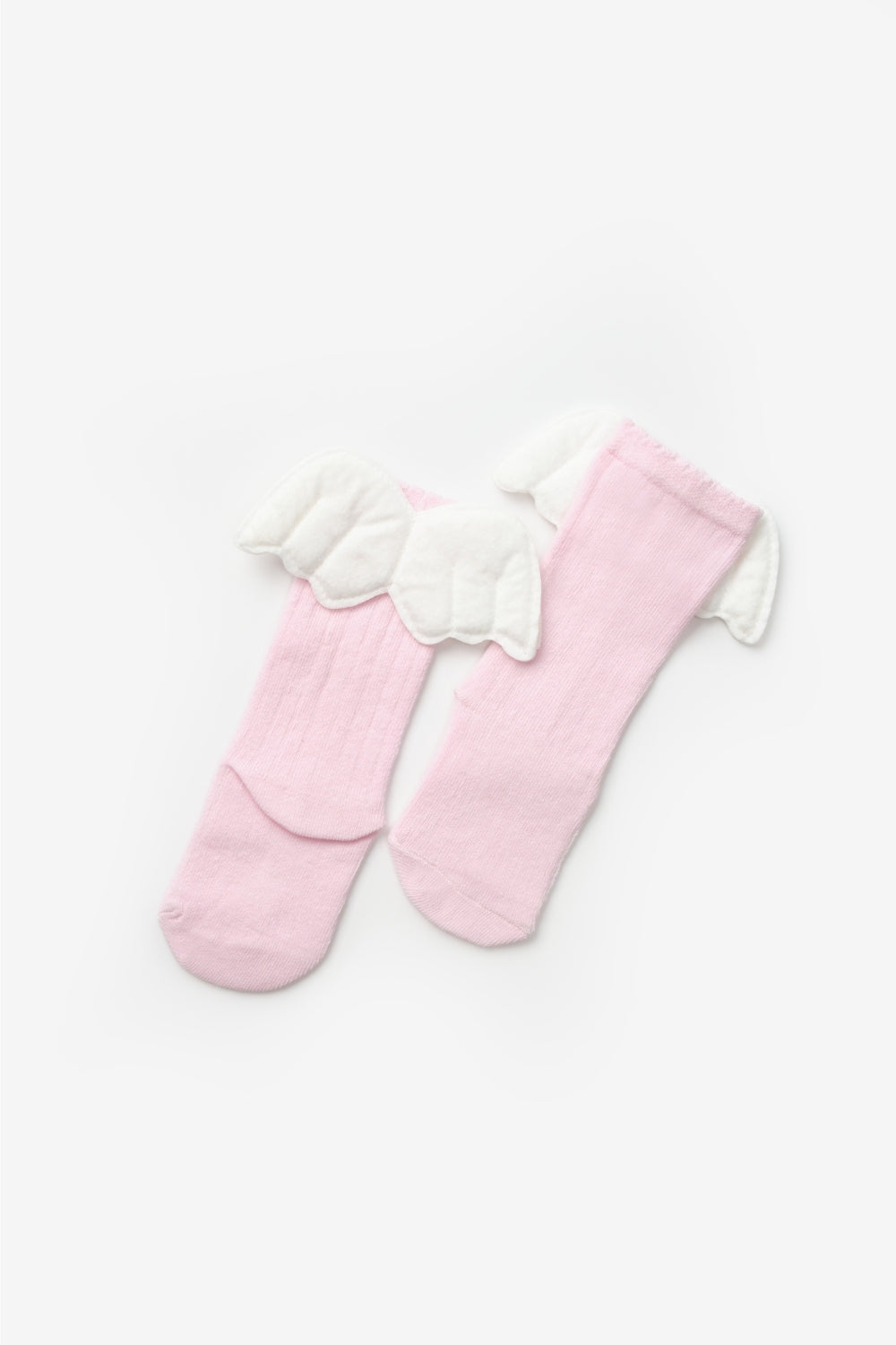 Pembe Kanatlı Kız Çocuk Çorap