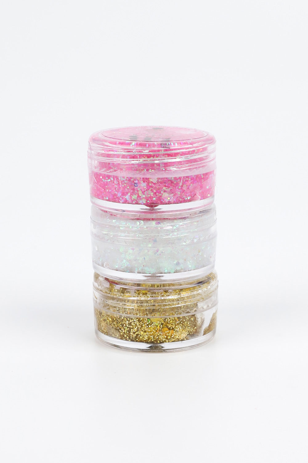 Altın-Pembe-Beyaz Glitter Simli Kız Çocuk Jel Far