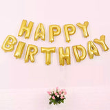 Altın Happy Birthday Folyo Balon Set