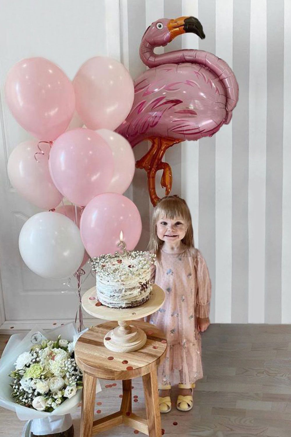 Pembe Flamingo Balon Set