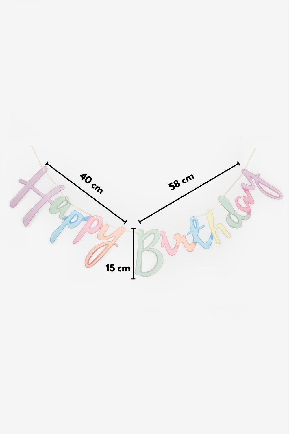Çok Renkli Happy Birthday Banner