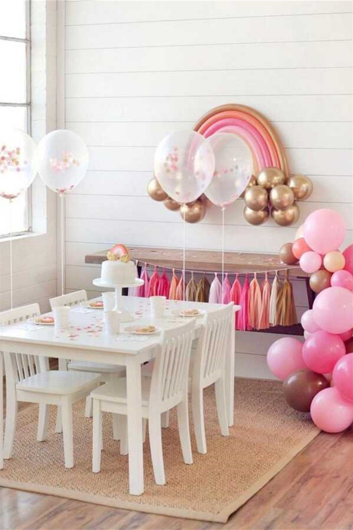 Şeffaf 4'lü Konfetili Balon Set