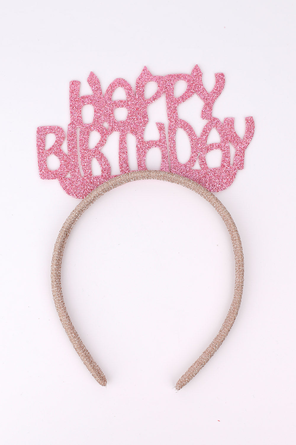 Pembe Simli Eva Happy Birthday Kız Çocuk Taç