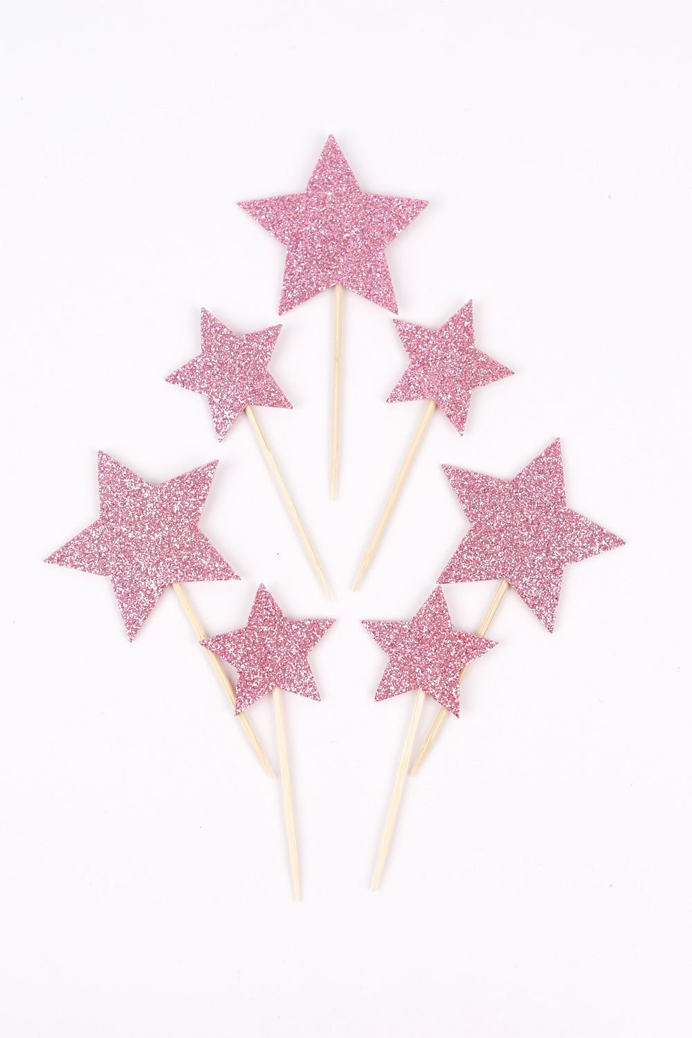 Pembe Happy Birthday Yıldız Pasta Süsü