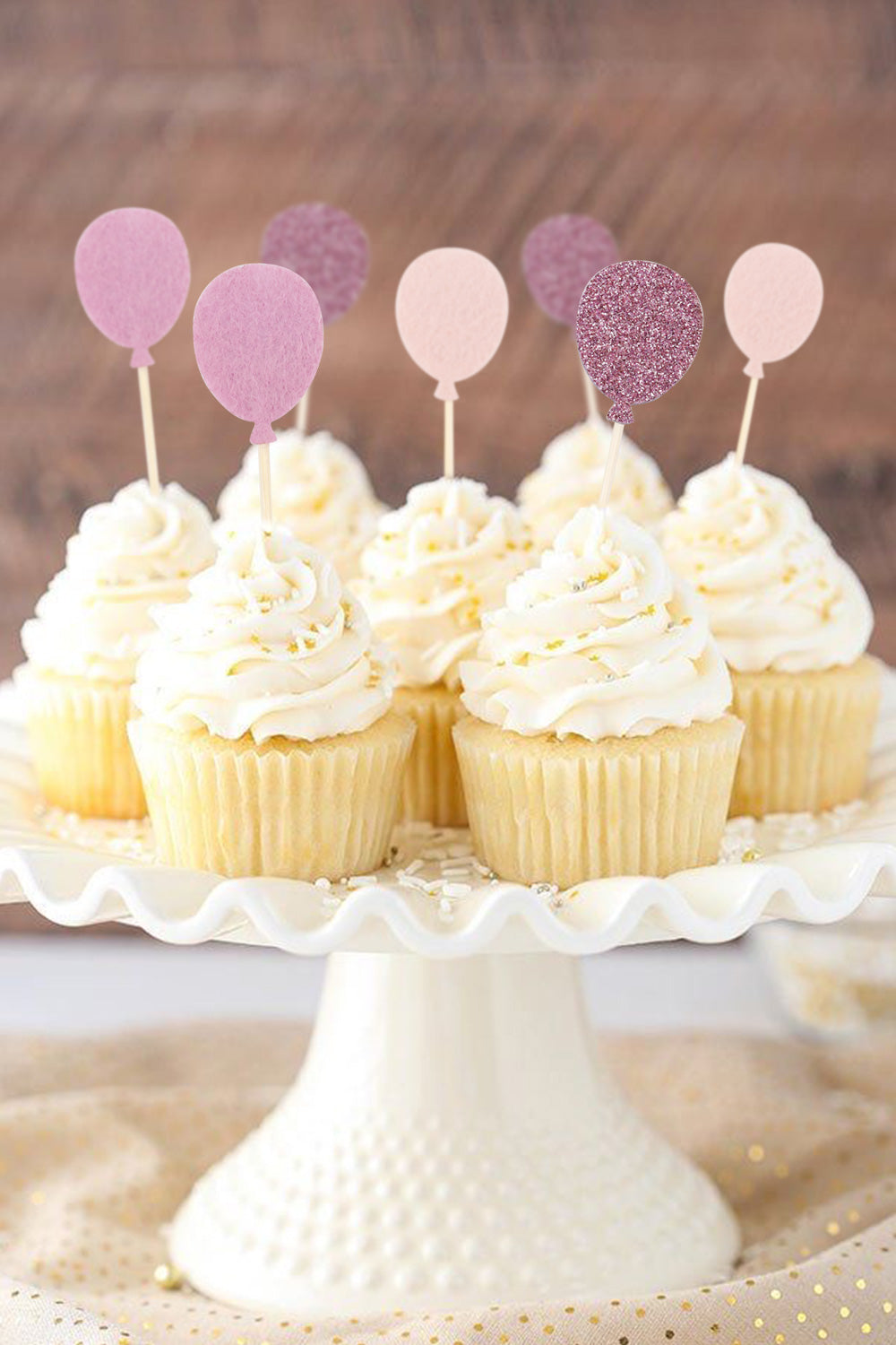 Lila Happy Birthday Balon Pasta Süsü