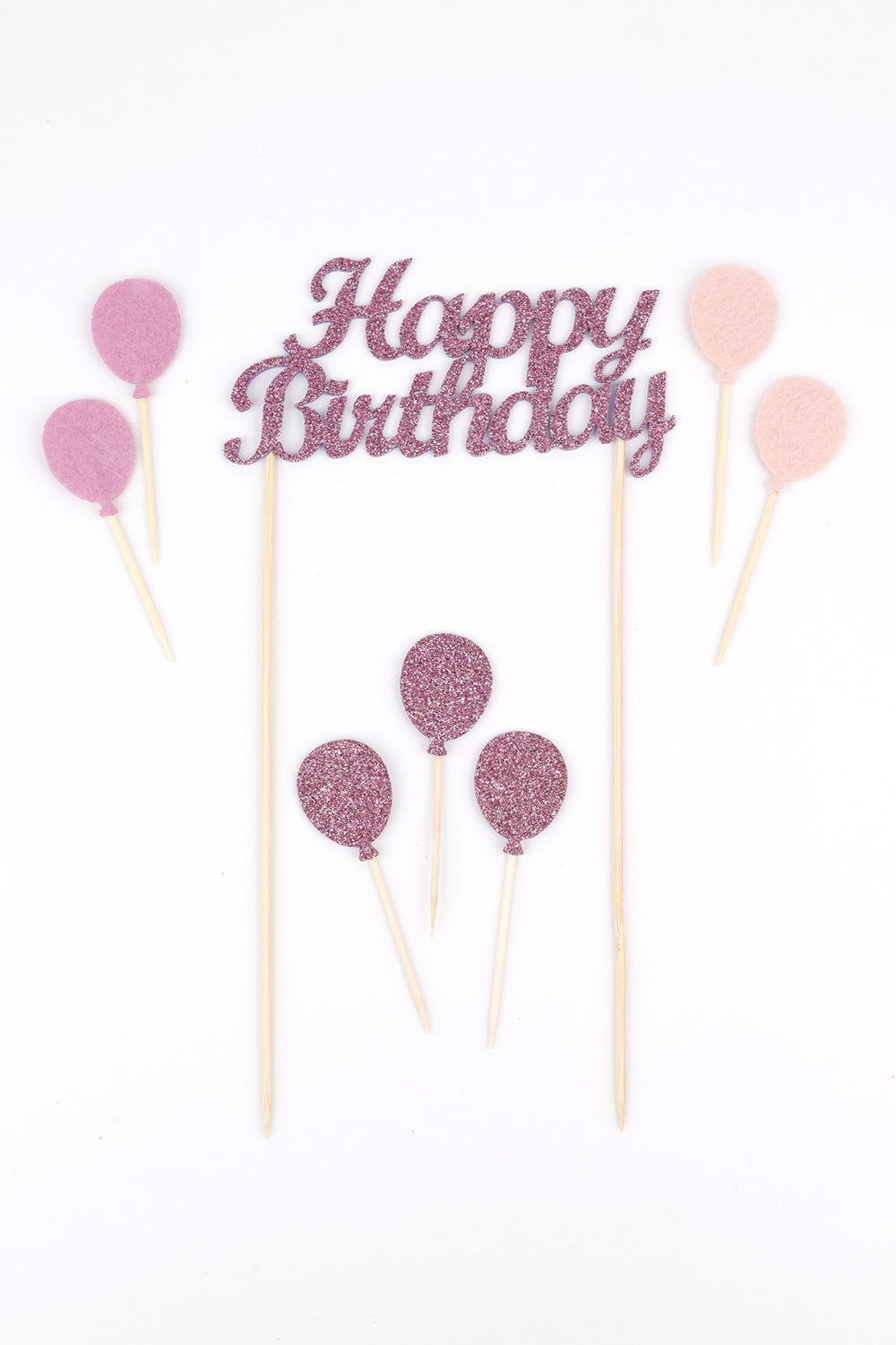 Lila Happy Birthday Balon Pasta Süsü