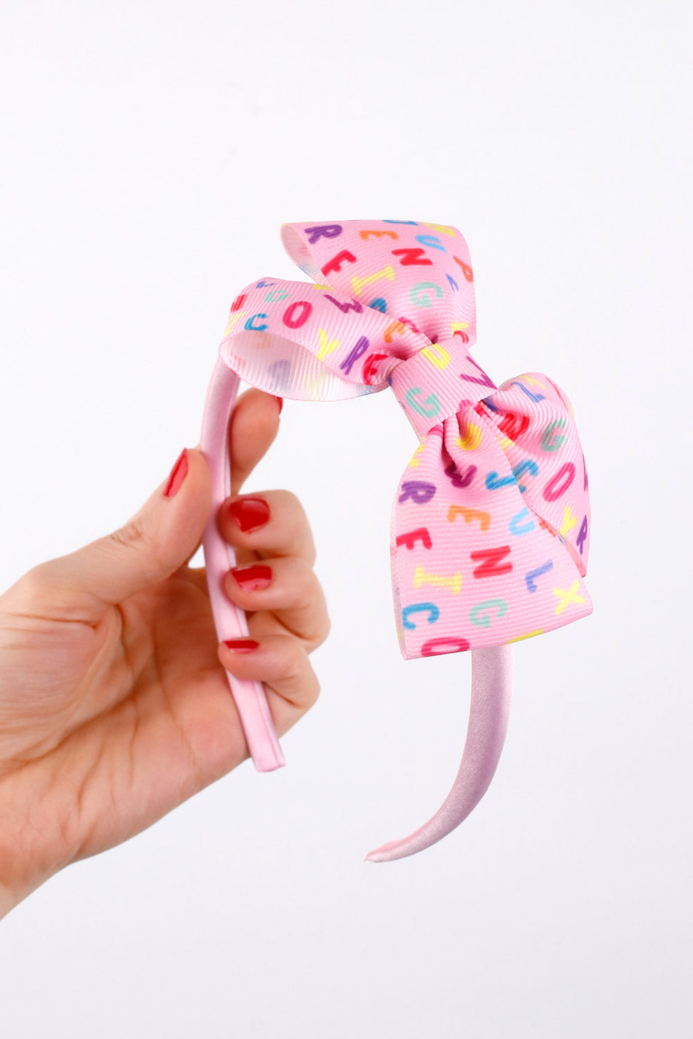 Pembe Harf Baskılı Kız Çocuk Taç