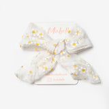 Beyaz  Papatya Baskılı Kız Çocuk Tül Klips Toka