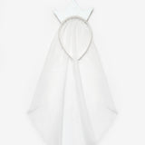 White Tulle Detailed Queen Figured Girl's Crown