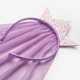 Lilac Tulle Detailed Queen Figured Girl's Crown