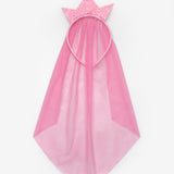 Pink Tulle Detailed Queen Figured Girl's Crown