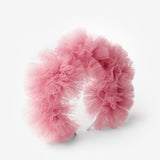 Gülkurusu  Tül Ponponlu Kız Çocuk Taç