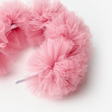 Gülkurusu  Tül Ponponlu Kız Çocuk Taç