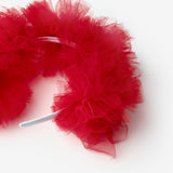 Kırmızı  Tül Ponponlu Kız Çocuk Taç