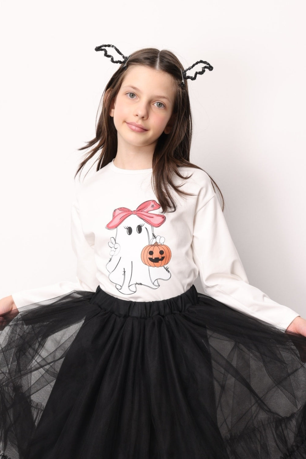 Siyah Kanat Figürlü Halloween Kız Çocuk Klips Toka Set