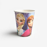Çok Renkli  Elsa Temalı 8'li Tabak Bardak Set
