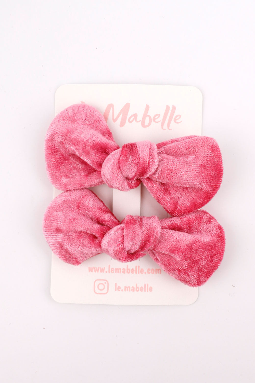 Pembe 2'li Kadife Kız Çocuk Klips Toka