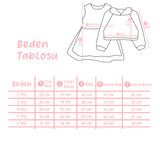 Mint Papatya Desenli Kapüşonlu Sweat Elbise Takım - Fleur