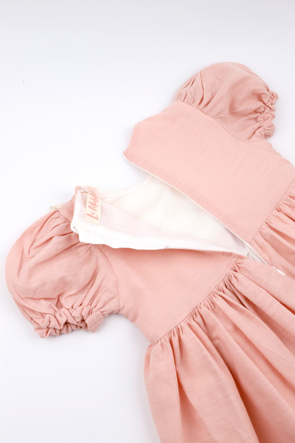 Pembe Kısa Kollu Fisto Detaylı Fiyonklu Kız Çocuk Elbise - Rosa