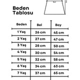 Gülkurusu Gül Detaylı Tül Etekli Kız Çocuk Elbise - Nelia