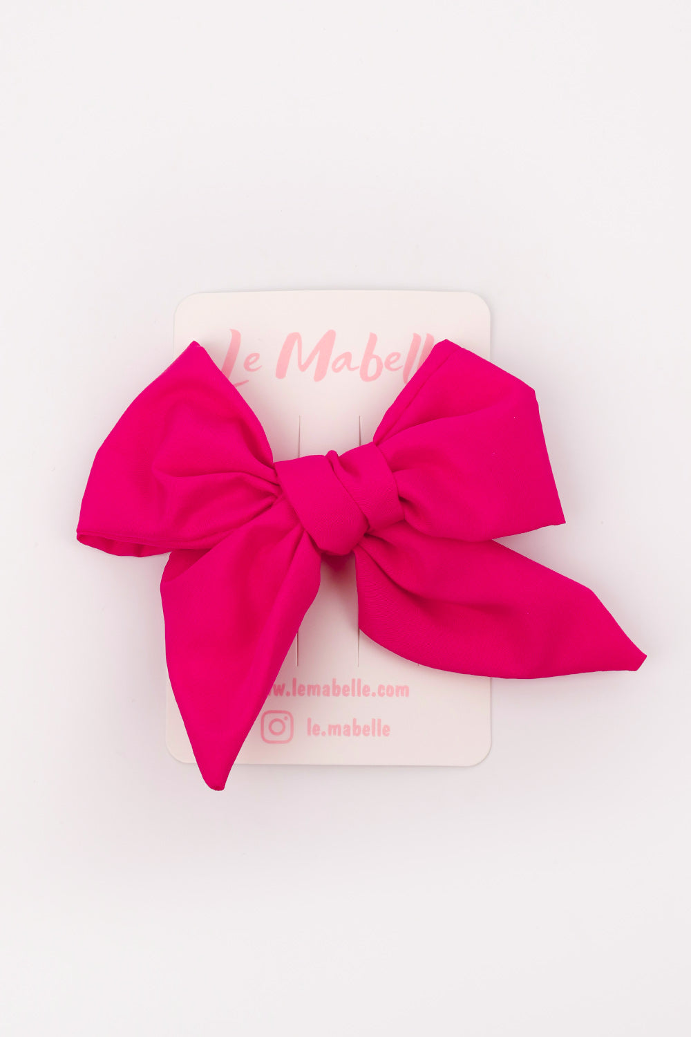 Fuşya  Parlak Fiyonk Kız Çocuk Klips Toka