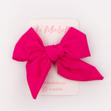 Fuşya  Parlak Fiyonk Kız Çocuk Klips Toka