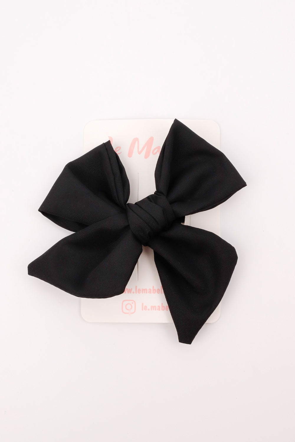 Siyah  Parlak Fiyonk Kız Çocuk Klips Toka