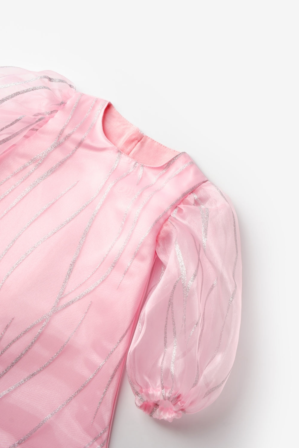 Pembe Sim Detaylı Kız Çocuk Elbise - Corrine