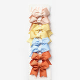 Çok Renkli  Sonbahar 8'li Kurdele Fiyonk Klips Toka Set