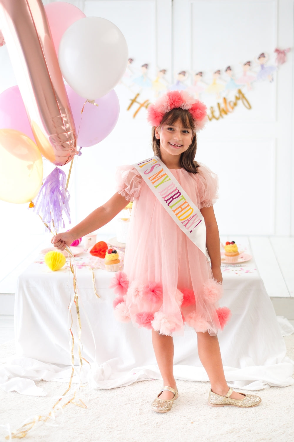 Beyaz Saten Its My Birthday Doğum Günü Kuşağı