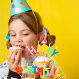 Multicolor Happy Birthday Candle