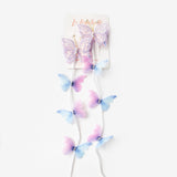 Lilac Butterfly Pearl Dangle Girls' Hair Clip